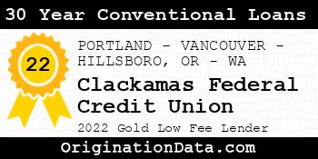 Clackamas Federal Credit Union 30 Year Conventional Loans gold