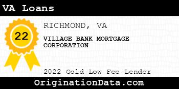 VILLAGE BANK MORTGAGE CORPORATION VA Loans gold