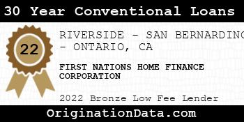 FIRST NATIONS HOME FINANCE CORPORATION 30 Year Conventional Loans bronze