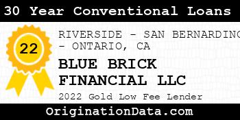 BLUE BRICK FINANCIAL 30 Year Conventional Loans gold