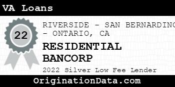 RESIDENTIAL BANCORP VA Loans silver