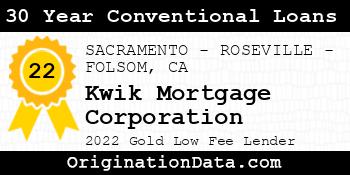 Kwik Mortgage Corporation 30 Year Conventional Loans gold
