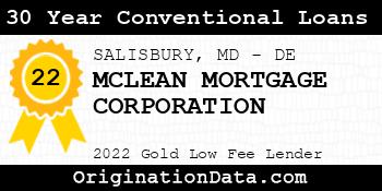 MCLEAN MORTGAGE CORPORATION 30 Year Conventional Loans gold