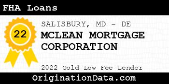 MCLEAN MORTGAGE CORPORATION FHA Loans gold