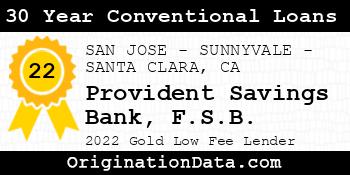 Provident Savings Bank F.S.B. 30 Year Conventional Loans gold