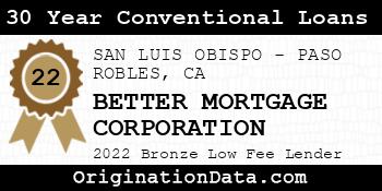 BETTER MORTGAGE CORPORATION 30 Year Conventional Loans bronze