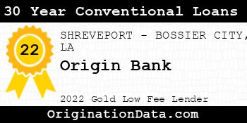 Origin Bank 30 Year Conventional Loans gold