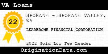 LEADERONE FINANCIAL CORPORATION VA Loans gold