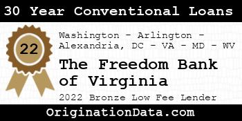 The Freedom Bank of Virginia 30 Year Conventional Loans bronze