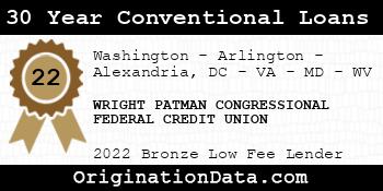 WRIGHT PATMAN CONGRESSIONAL FEDERAL CREDIT UNION 30 Year Conventional Loans bronze