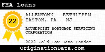 ROUNDPOINT MORTGAGE SERVICING CORPORATION FHA Loans gold