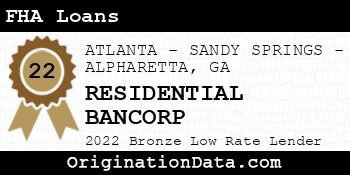 RESIDENTIAL BANCORP FHA Loans bronze