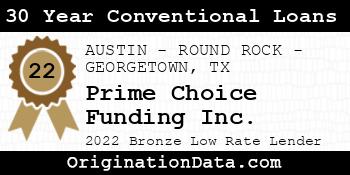 Prime Choice Funding 30 Year Conventional Loans bronze