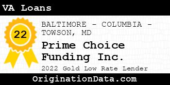 Prime Choice Funding VA Loans gold