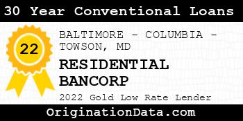 RESIDENTIAL BANCORP 30 Year Conventional Loans gold