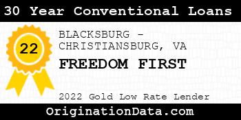 FREEDOM FIRST 30 Year Conventional Loans gold