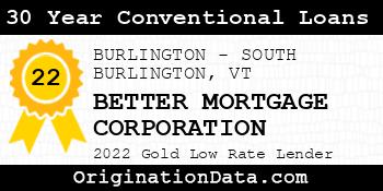 BETTER MORTGAGE CORPORATION 30 Year Conventional Loans gold