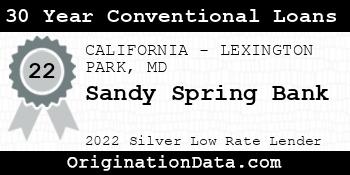 Sandy Spring Bank 30 Year Conventional Loans silver