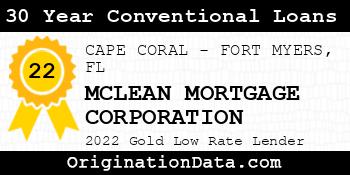 MCLEAN MORTGAGE CORPORATION 30 Year Conventional Loans gold