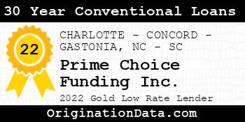 Prime Choice Funding 30 Year Conventional Loans gold