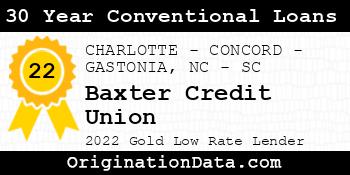 Baxter Credit Union 30 Year Conventional Loans gold