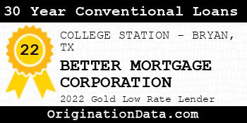 BETTER MORTGAGE CORPORATION 30 Year Conventional Loans gold