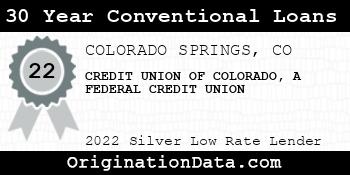 CREDIT UNION OF COLORADO A FEDERAL CREDIT UNION 30 Year Conventional Loans silver