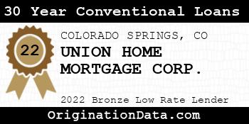 UNION HOME MORTGAGE CORP. 30 Year Conventional Loans bronze
