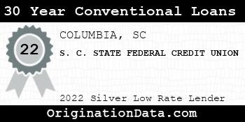 S. C. STATE FEDERAL CREDIT UNION 30 Year Conventional Loans silver