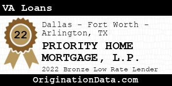 PRIORITY HOME MORTGAGE L.P. VA Loans bronze