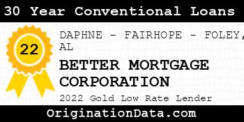 BETTER MORTGAGE CORPORATION 30 Year Conventional Loans gold