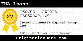 InterContinental Capital Group Inc FHA Loans gold