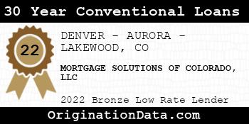 MORTGAGE SOLUTIONS OF COLORADO 30 Year Conventional Loans bronze