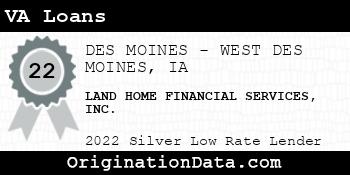 LAND HOME FINANCIAL SERVICES VA Loans silver