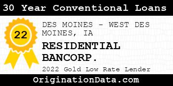 RESIDENTIAL BANCORP 30 Year Conventional Loans gold