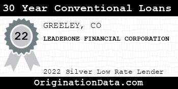 LEADERONE FINANCIAL CORPORATION 30 Year Conventional Loans silver