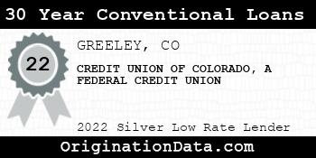 CREDIT UNION OF COLORADO A FEDERAL CREDIT UNION 30 Year Conventional Loans silver