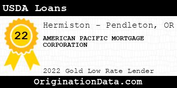 AMERICAN PACIFIC MORTGAGE CORPORATION USDA Loans gold