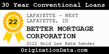 BETTER MORTGAGE CORPORATION 30 Year Conventional Loans gold