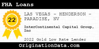 InterContinental Capital Group Inc FHA Loans gold