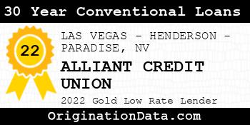 ALLIANT CREDIT UNION 30 Year Conventional Loans gold
