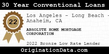 ABSOLUTE HOME MORTGAGE CORPORATION 30 Year Conventional Loans bronze