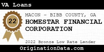 HOMESTAR FINANCIAL CORPORATION VA Loans bronze