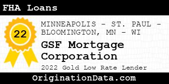 GSF Mortgage Corporation FHA Loans gold