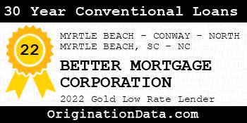 BETTER MORTGAGE CORPORATION 30 Year Conventional Loans gold