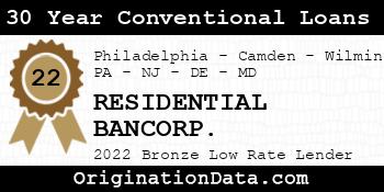 RESIDENTIAL BANCORP. 30 Year Conventional Loans bronze