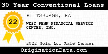 WEST PENN FINANCIAL SERVICE CENTER 30 Year Conventional Loans gold