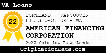AMERICAN FINANCING CORPORATION VA Loans gold