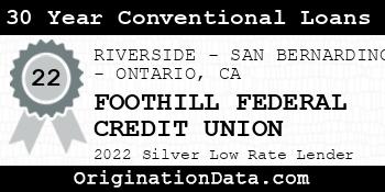 FOOTHILL FEDERAL CREDIT UNION 30 Year Conventional Loans silver