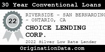 CHOICE LENDING CORP. 30 Year Conventional Loans silver